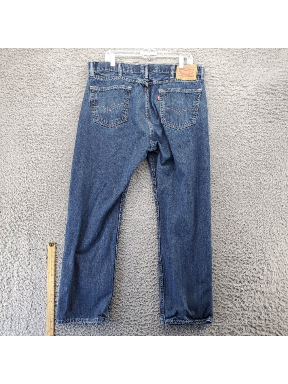 Levis Jeans Mens 38x30 Blue 505 Straight Fit Denim Riveted Cotton *Read*